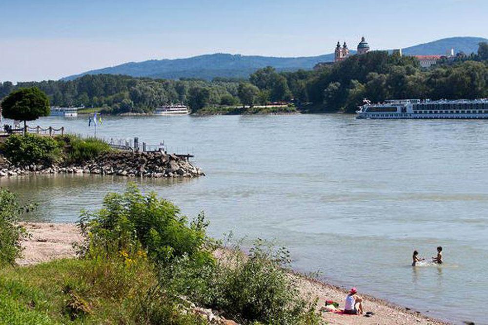 Radtour Passau-Wien - Badestrand Luberegg